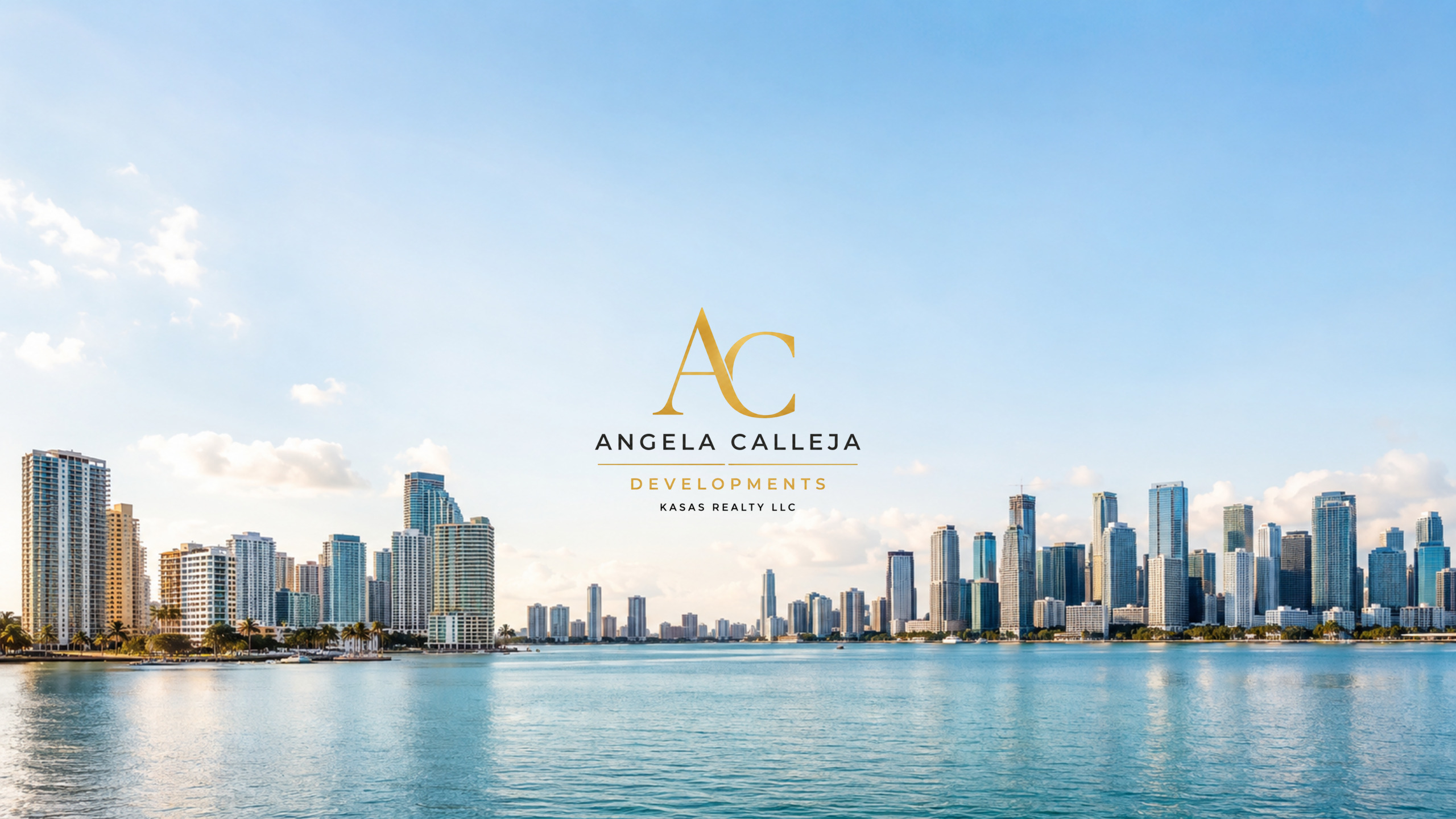 Miami skyline and Angela Calleja Developments